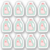 Wasdag Wasmiddelen Schoonmaak Taken Herinnering Sticker (Voorkant)