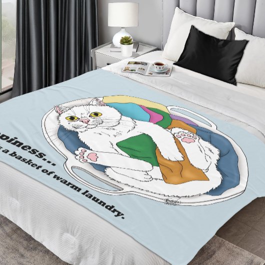 Wasdagkat Fleece Deken