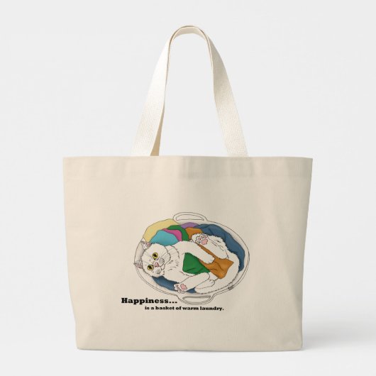 Wasdagkat Grote Tote Bag (Achterkant)