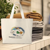 Wasdagkat Grote Tote Bag