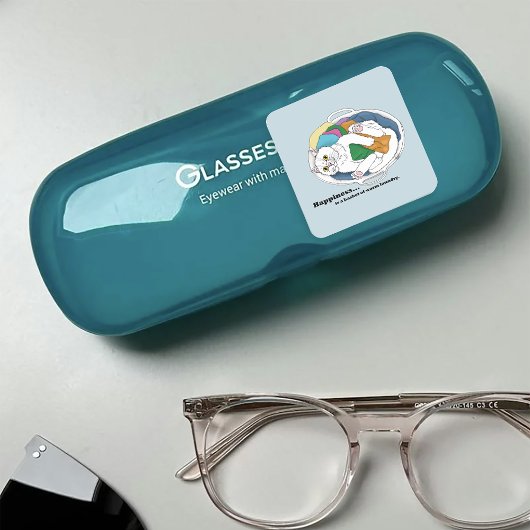 Wasdagkat Vierkante Sticker