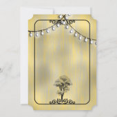 Wasde Rustic Country Light String Sunset Wedding Kaart (Achterkant)