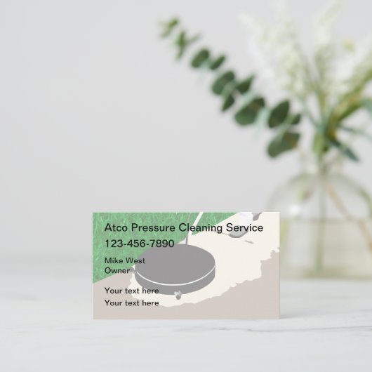 Wasdiensten voor drukreiniging visitekaartje (Staand voorkant)