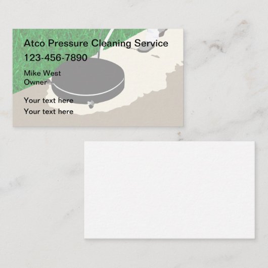 Wasdiensten voor drukreiniging visitekaartje (Voorkant / Achterkant)