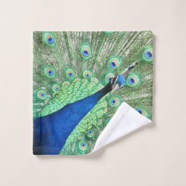 Wasdoek - Proud Peacock Washandje