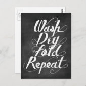 Wasdroog herhalen briefkaart (Voorkant / Achterkant)