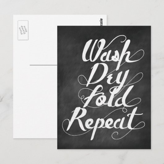 Wasdroog herhalen briefkaart (Voorkant / Achterkant)