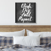 Wasdroog herhalen canvas afdruk (Insitu (Slaapkamer))