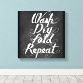 Wasdroog herhalen canvas afdruk (Insitu (Houten vloer))