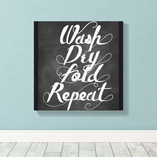 Wasdroog herhalen canvas afdruk (Insitu (Houten vloer))