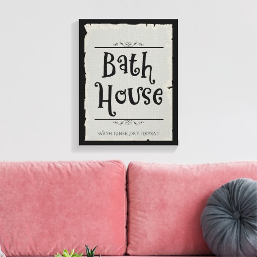 Wasdroog wasdroog wasdroog vaalhuis Herhaal Canvas Afdruk (Insitu (Woonkamer))