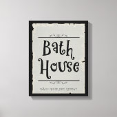 Wasdroog wasdroog wasdroog vaalhuis Herhaal Canvas Afdruk (Voorkant)