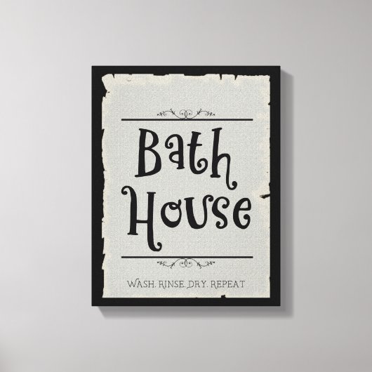 Wasdroog wasdroog wasdroog vaalhuis Herhaal Canvas Afdruk (Voorkant)