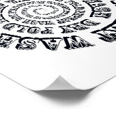 Wasdroog wasgoed herhaal badkamerbord poster (Hoek)