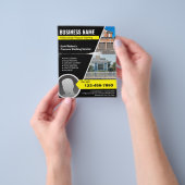 Wasdruk professionele reiniging flyer (Hand)