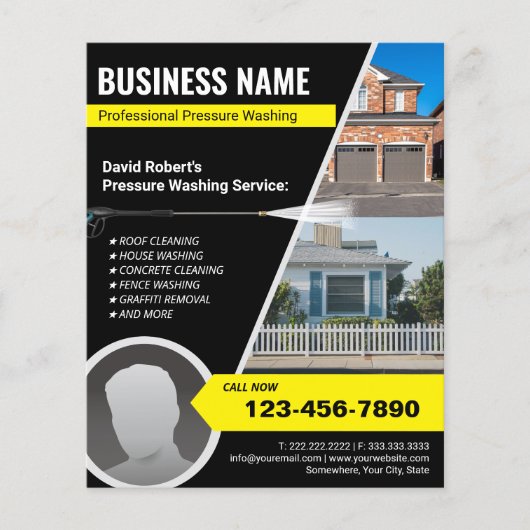 Wasdruk professionele reiniging flyer (Voorkant)