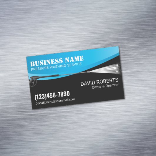 Wasdruk professionele reiniging magnetisch visitekaartje (Voorbeeld)
