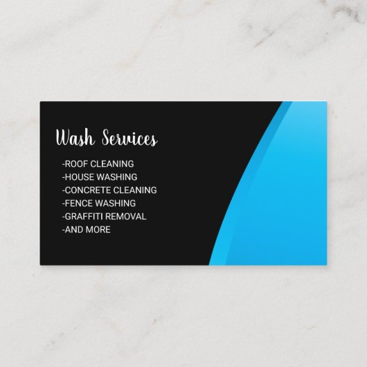 Wasdruk professionele reiniging visitekaartje (Achterkant)