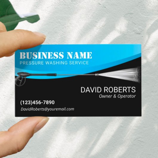 Wasdruk professionele reiniging visitekaartje