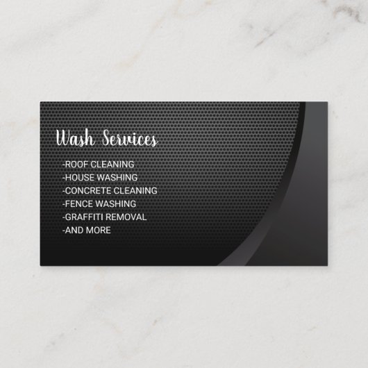 Wasdruk Zwarte reiniging van het wasmiddel Visitekaartje (Achterkant)