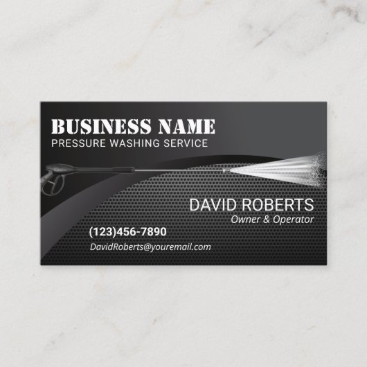 Wasdruk Zwarte reiniging van het wasmiddel Visitekaartje (Voorkant)