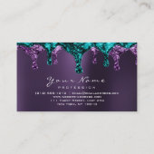 Wasevelingenonthulling nagels Blauwgroen Paars Vio Visitekaartje (Achterkant)