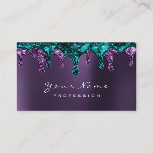 Wasevelingenonthulling nagels Blauwgroen Paars Vio Visitekaartje (Voorkant)