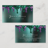 Wasevelingenonthulling nagels Blauwgroen Paars Vio Visitekaartje (Voorkant / Achterkant)