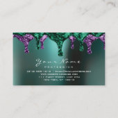 Wasevelingenonthulling nagels Blauwgroen Paars Vio Visitekaartje (Achterkant)