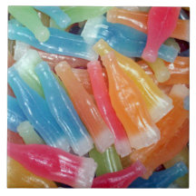 Wasflessen snoep keramische tegels