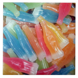 Wasflessen snoep keramische tegels tegeltje