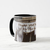 Wasgoed. Bedankt voor je moeder voor de Mok van sc (Voorkant links)