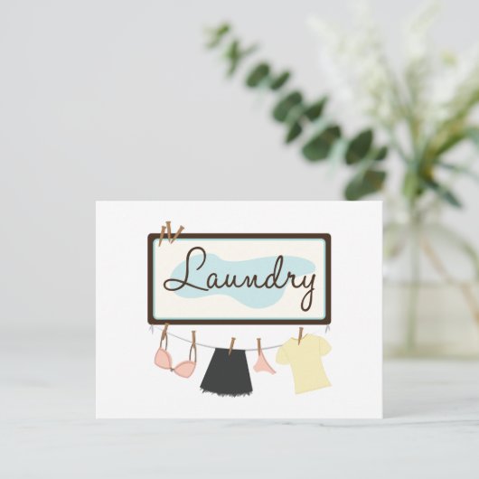 wasgoed briefkaart (Staand voorkant)