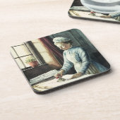 Wasgoed, c.1880 bier onderzetter (Linkerzijde)