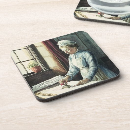 Wasgoed, c.1880 bier onderzetter (Linkerzijde)