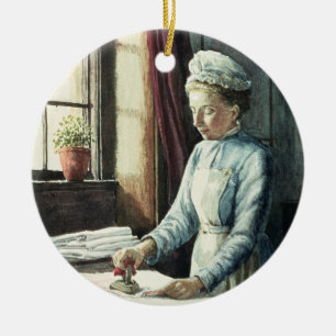 Wasgoed, c.1880 keramisch ornament