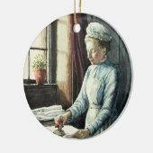 Wasgoed, c.1880 keramisch ornament (Links)