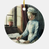 Wasgoed, c.1880 keramisch ornament (Achterkant)