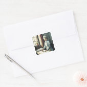 Wasgoed, c.1880 vierkante sticker (Envelop)