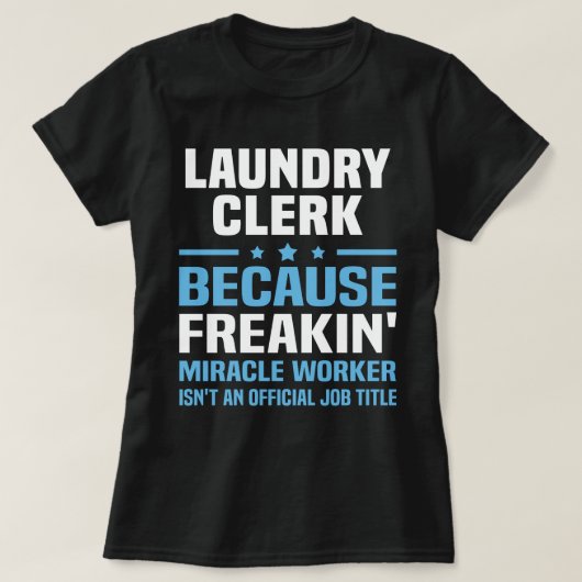 Wasgoed Clerk T-shirt (Design voorkant)