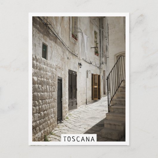 Wasgoed dat in een steegje in Italië droog is Briefkaart (Voorkant)