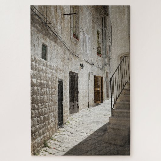 Wasgoed dat in een steegje in Italië droog is Legpuzzel (Verticaal)