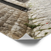 Wasgoed dat in een steegje in Italië droog is Poster (Hoek)