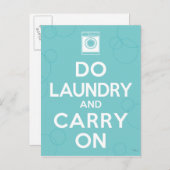 Wasgoed doen en doorgaan briefkaart (Voorkant / Achterkant)