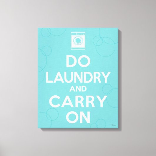 Wasgoed doen en doorgaan canvas afdruk (Voorkant)