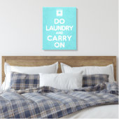 Wasgoed doen en doorgaan canvas afdruk (Insitu (Slaapkamer))