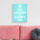 Wasgoed doen en doorgaan canvas afdruk (Insitu (Woonkamer))