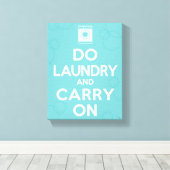 Wasgoed doen en doorgaan canvas afdruk (Insitu (Houten vloer))