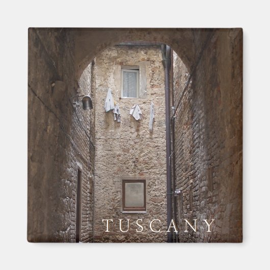 Wasgoed drogen in Toscane tekstmagneet Magneet (Voorkant)