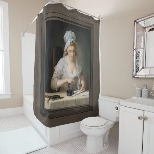 Wasgoed Ironing door Henry Robert Morland Douchegordijn (In situ)
